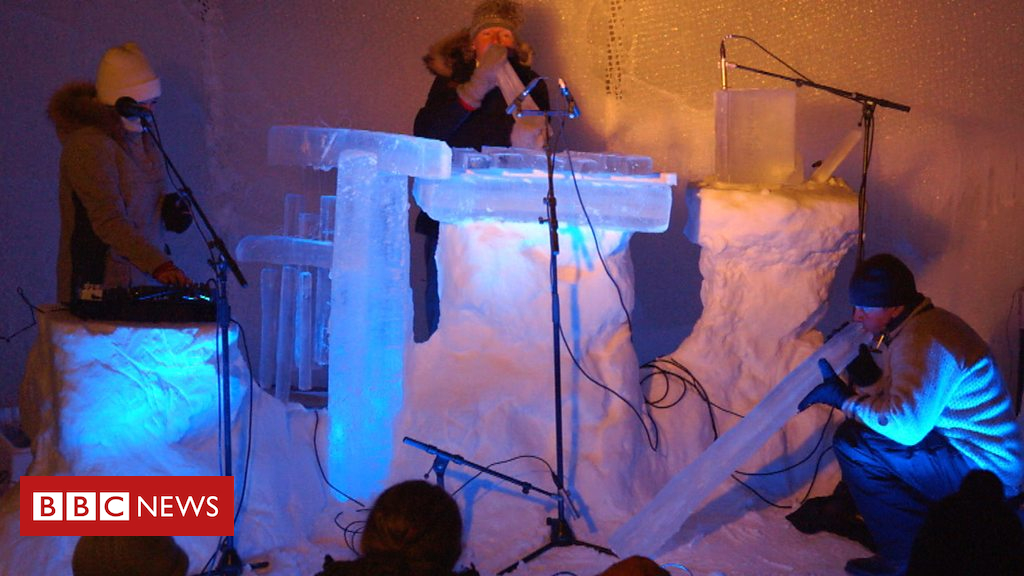 Frozen music: The festival with ice instruments