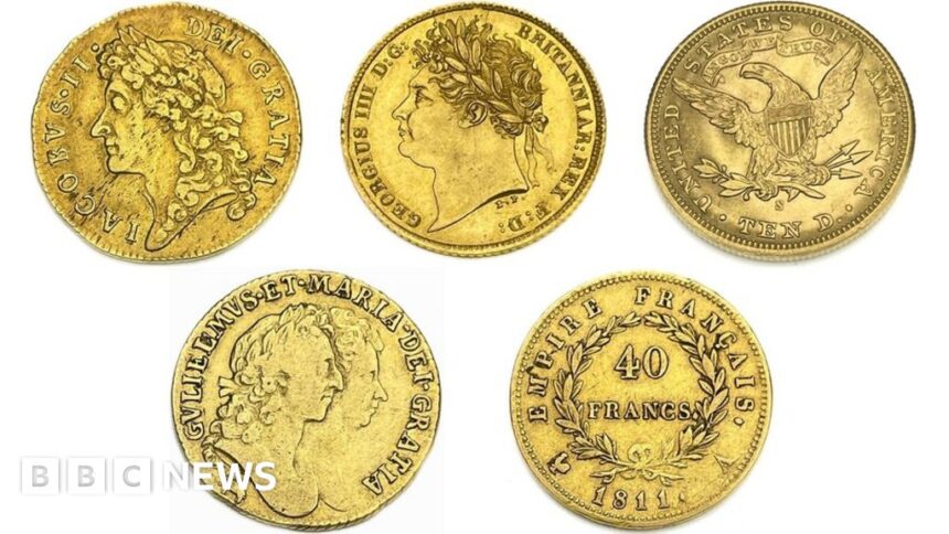'Treasure trove' of gold coins up for auction