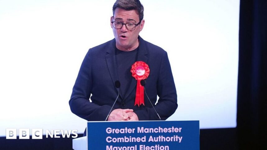 Andy Burnham ‘ready to fight harder’ as re-elected Manchester mayor