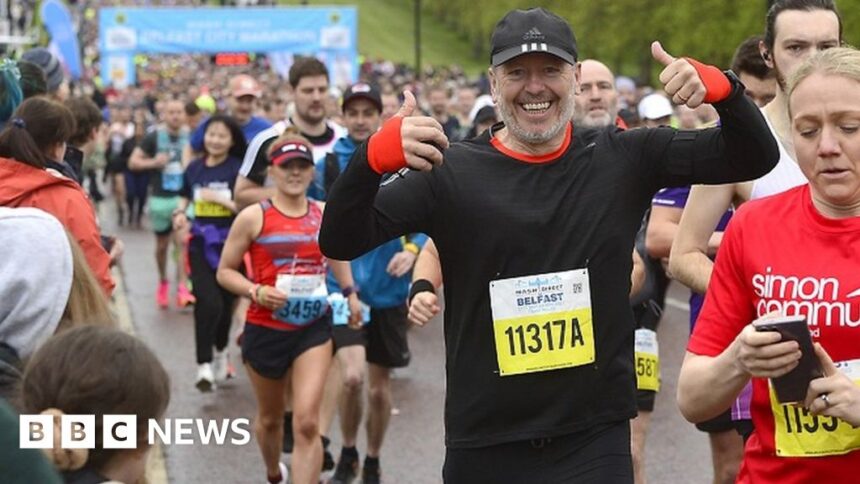 Thousands run Belfast roads as marathon under way
