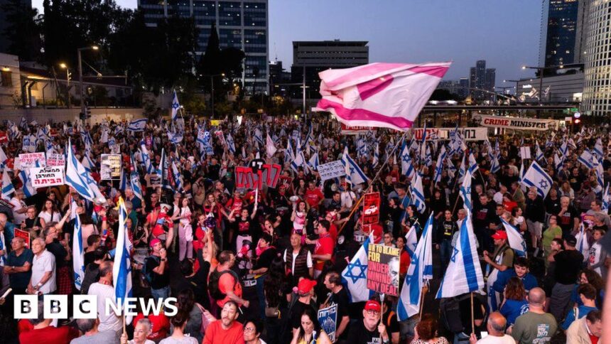Thousands of Israelis rally for hostage deal as talks continue